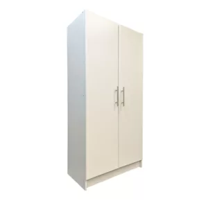 White 2-door Storage Cabinet 32x17x65