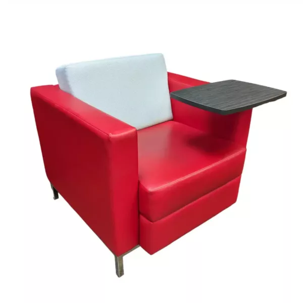 Used Global Red tablet chair w White back