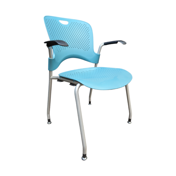 Used herman miller stack chair turquoise