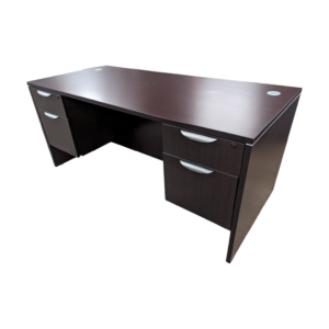 Used ofd 60x30 espresso double hanging ped desk