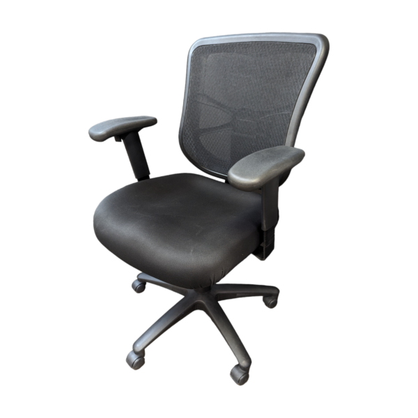 Alera black cloth seat/black mesh back task chair