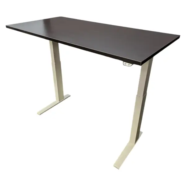 Herman Miller White Frame Sit to Stand with Espresso Top