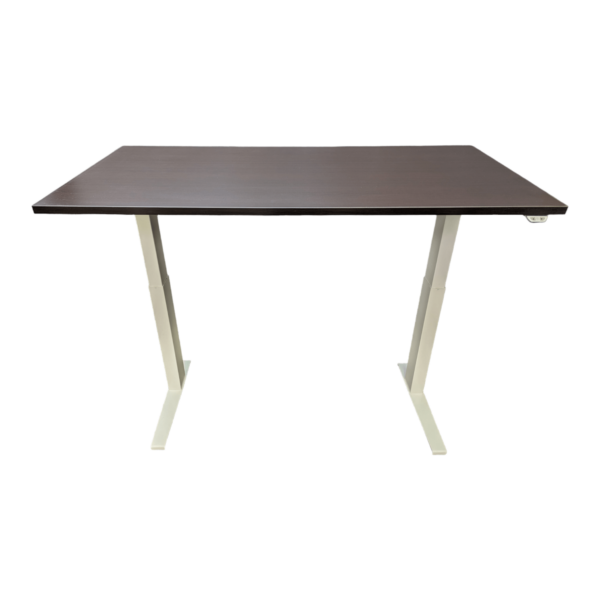 Herman Miller White Frame Sit to Stand with Espresso Top