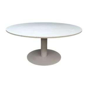 42" SC COALESSE WHITE WASHED TABLE w/ METAL BASE 20" HIGH