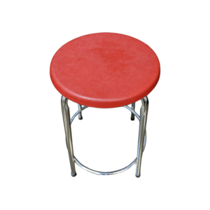 Used Ki chrome & red stool 24"