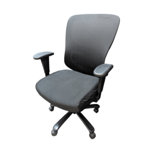 Used HON Sadie Big & Tall Black Cloth Seat Mesh Back Task Chair